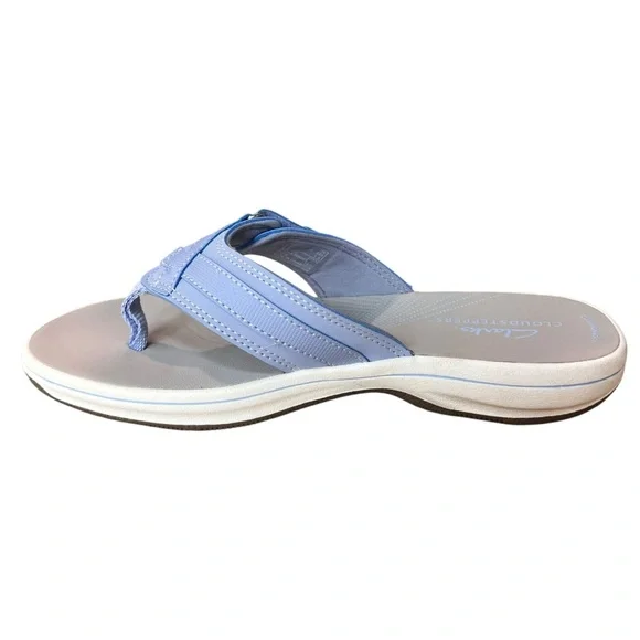 Clarks Cloudsteppers Breeze Sea Lavender Women’s Flip Flops Sandals NEW - Picture 3 of 8